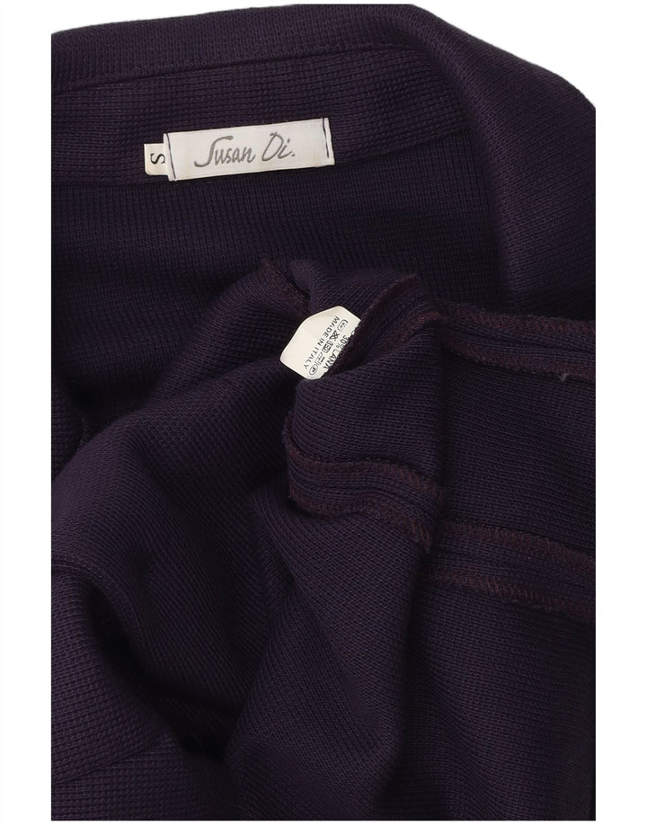 Jachetă vintage pentru femei din tricot, cu 2 nasturi, din poliester violet 10 UK