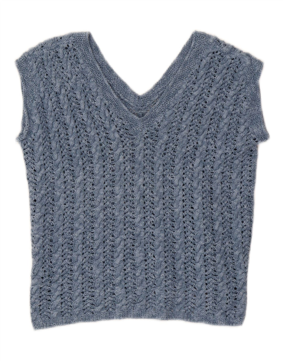 VINTAGE Womens Crop Vest Tank Top UK 14 Medium Blue Vintage Vintage and Second-Hand Vintage from Messina Hembry 