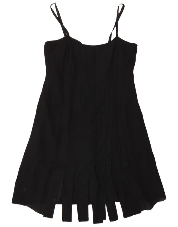 Fenn Wright Manson Rochie A-Line pentru femei UK 16 Mare Neagră Mătase