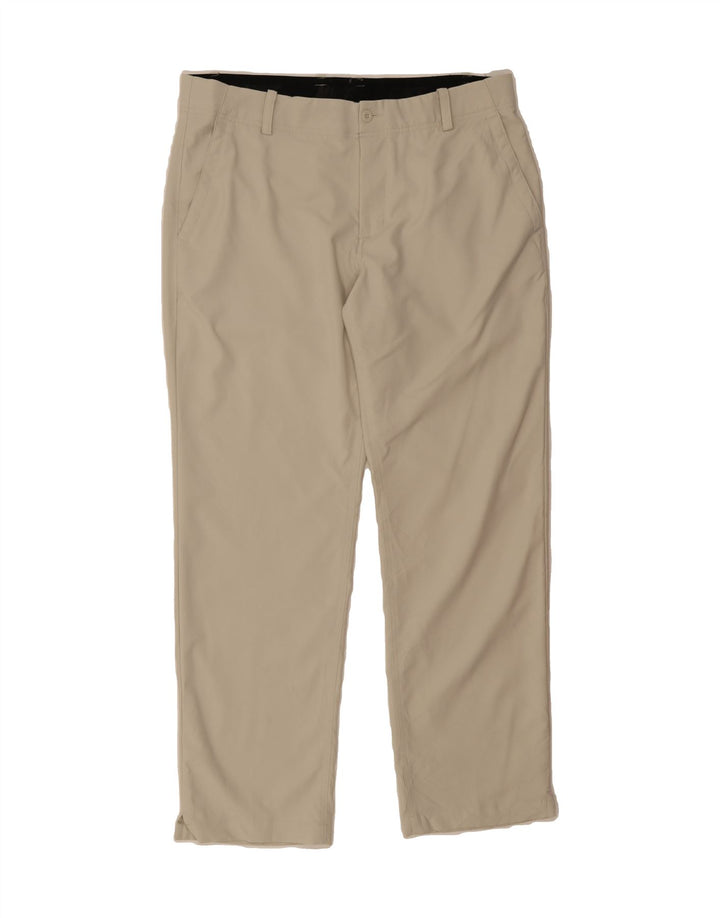 NIKE Womens Dri Fit Straight Chino Trousers W34 L30 Beige Polyester Vintage Nike and Second-Hand Nike from Messina Hembry 