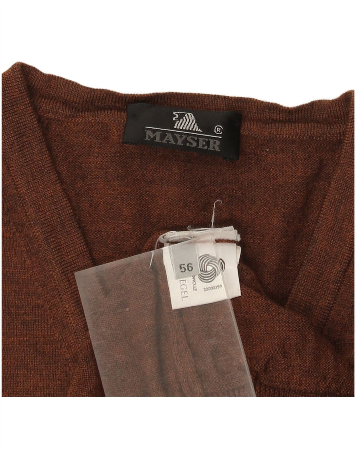 MAYSER Vestă Bărbați Tank Top IT 56 XL Lână Maro