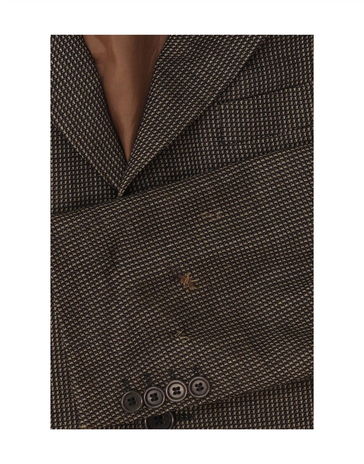 Blazer pentru bărbați Hugo Boss cu 3 nasturi EU 50 Lână mare cu pete maro
