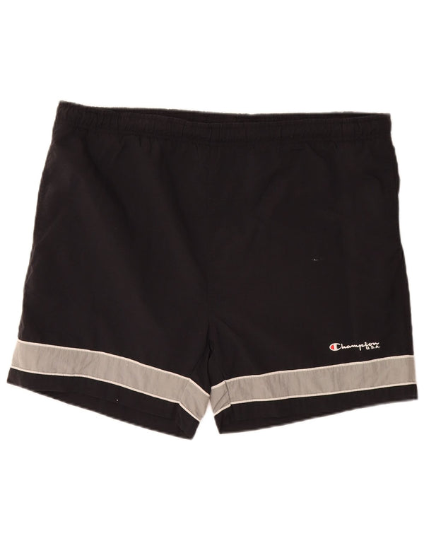 Pantaloni scurți de înot pentru bărbați CHAMPION XL, negru, color block
