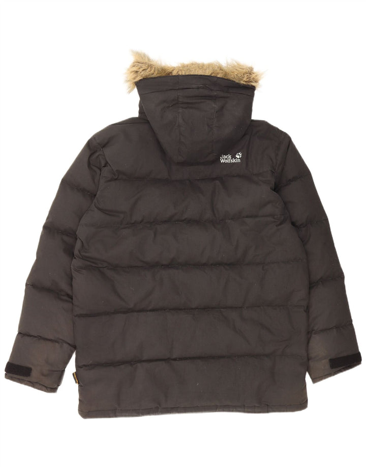 Jack Wolfskin Jachetă căptușită cu glugă pentru bărbați UK 36/38 Poliester mediu negru