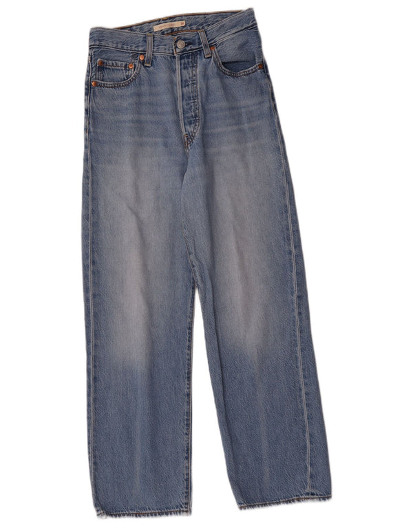 Blugi drepti cu talie înaltă Levi's pentru femei L26 L27 Bumbac albastru