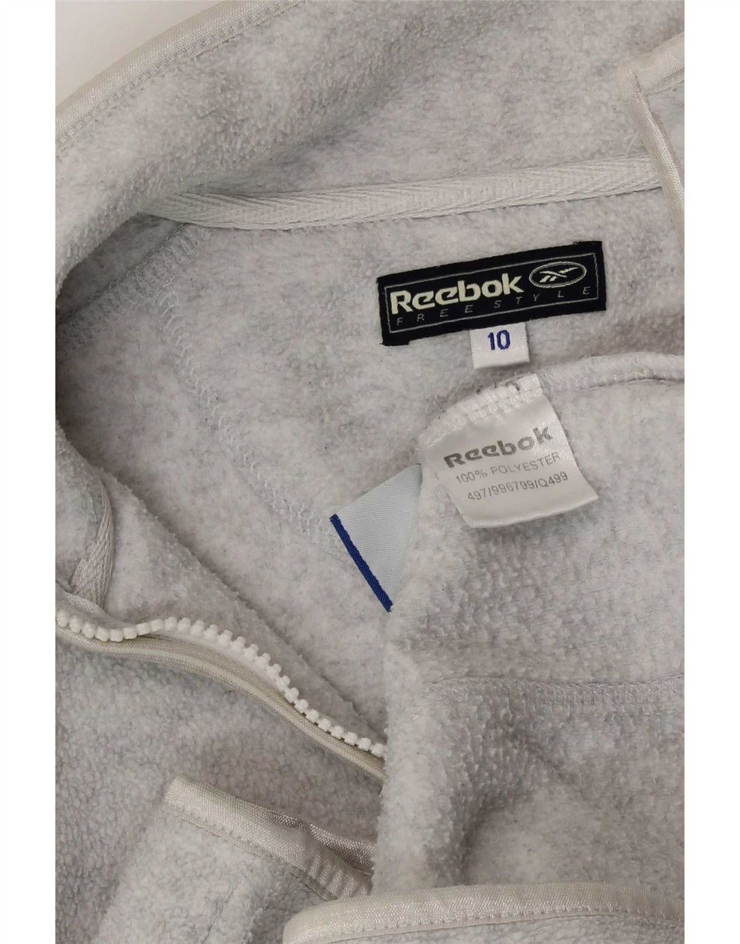 Jachetă Fleece Reebok pentru femei UK 10 Small Gri Flecked Poliester