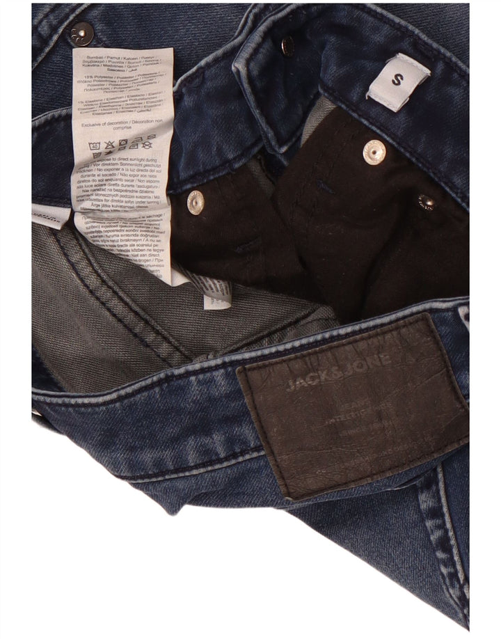 Pantaloni scurți Jack & Jones bărbați din denim mic W29 bumbac albastru