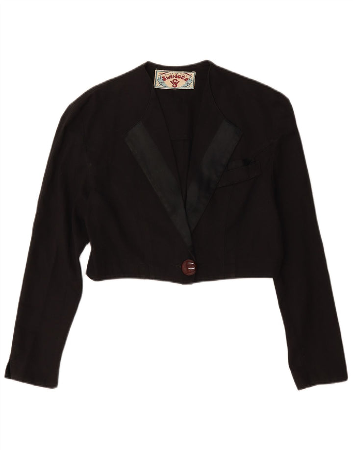 Jachetă Bolero Swinger pentru femei IT 42, bumbac mediu negru