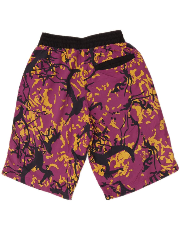 Pantaloni scurți de înot Adidas pentru femei Adventure UK 4 XS violet camuflaj poliamidă