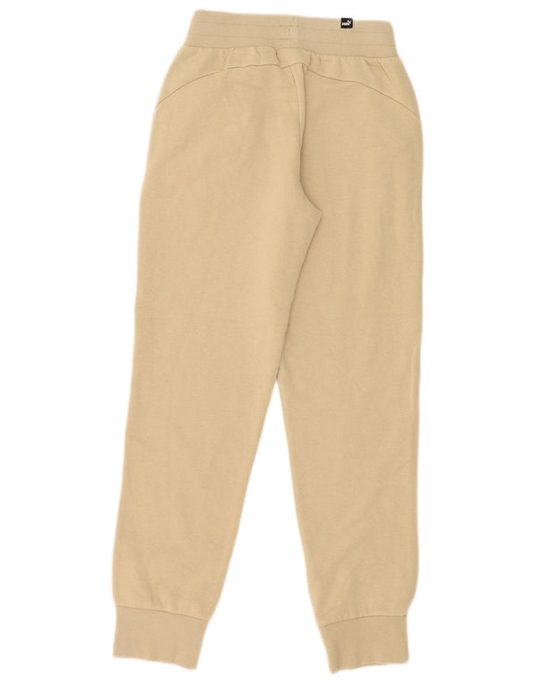 Pantaloni de trening Puma Femei Joggeri UK 2 2XS Bej Bumbac