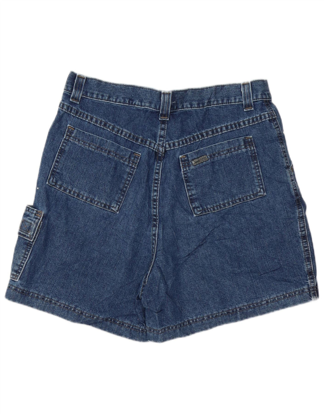 Pantaloni scurți din denim cargo cu talie înaltă Lee W32 Large Blue
