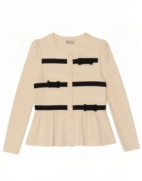 Top cardigan pentru femei Red Valentino UK 10 mic cu dungi albe