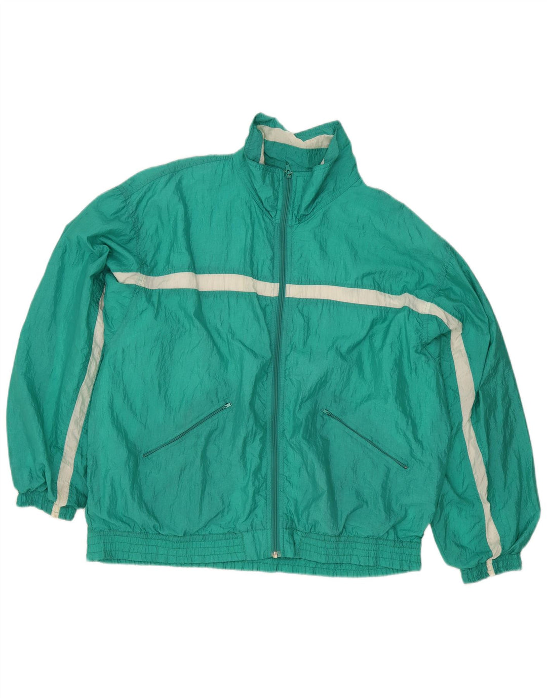 Jachetă de trening vintage pentru bărbați, cu o formă largi, verde mare