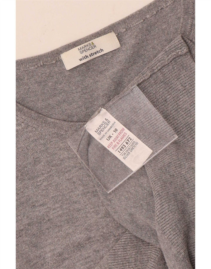 Pulover cardigan elastic pentru femei Marks & Spencer UK 10 mic, gri cu pete