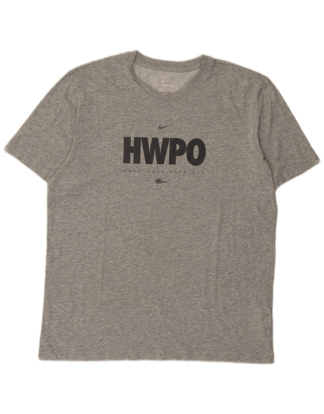 Tricou grafic Nike Dri Fit pentru bărbați Top din bumbac cu pete gri mediu