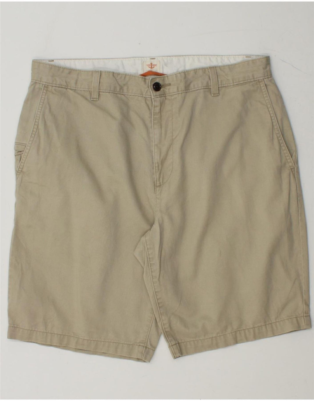DOCKERS Mens Chino Shorts W36 Large  Beige Cotton