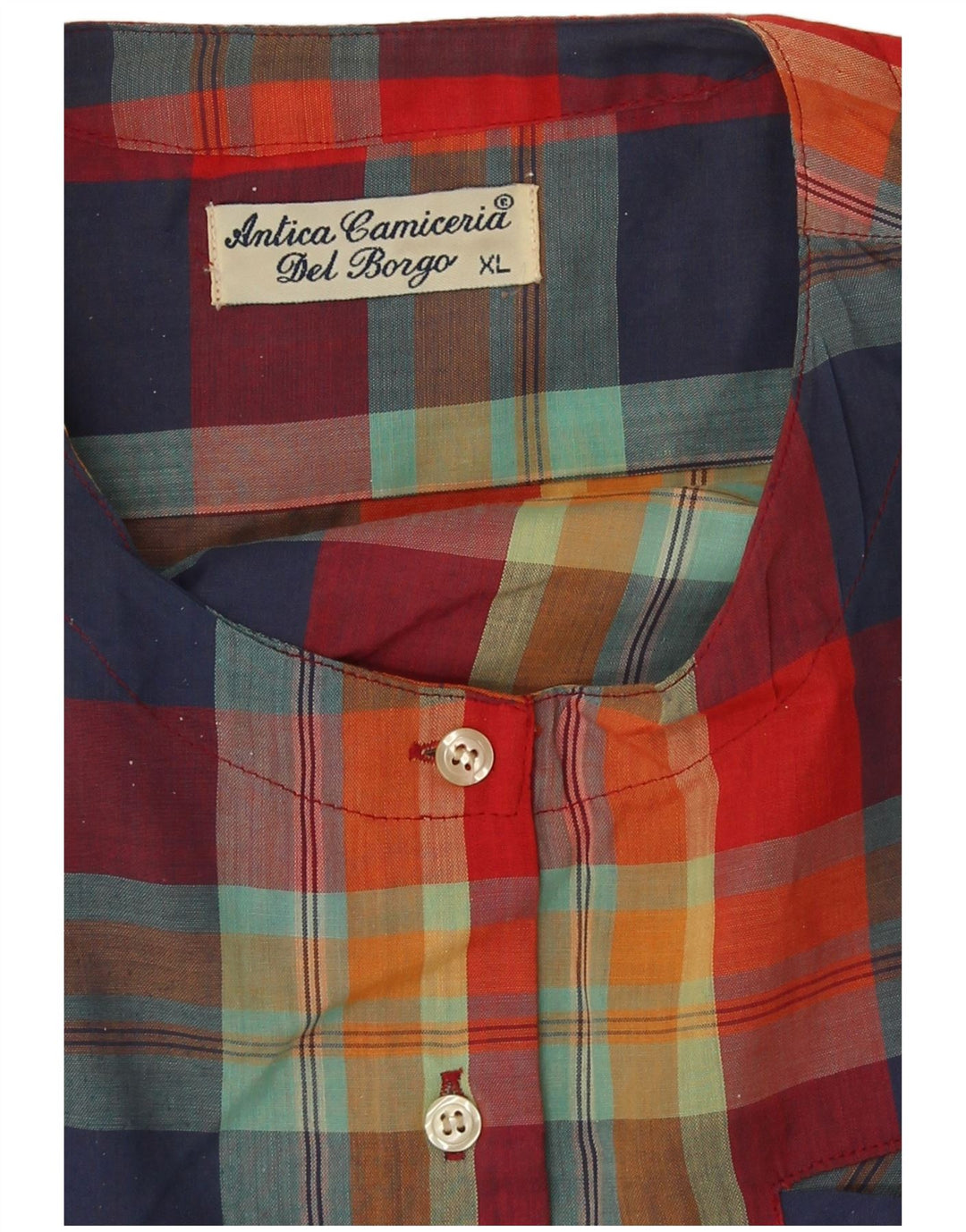 Antica Camiceria Pulover Femei UK 18 XL Multicolor Check