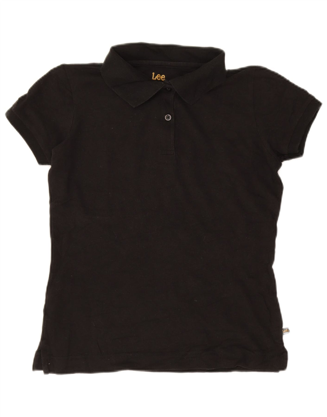 Tricou polo fete LEE 13-14 ani mare bumbac negru