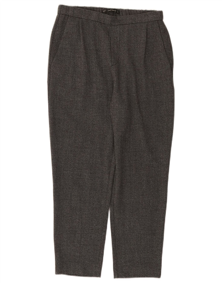Pantaloni tăiați conici pentru femei Zara Mici L26 L24 Poliester gri