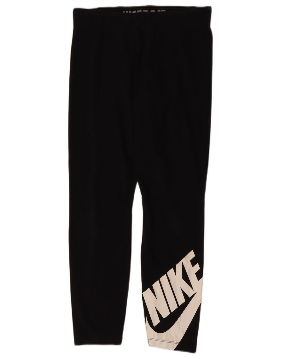 Leggings grafic NIKE pentru femei UK 14, bumbac mediu negru