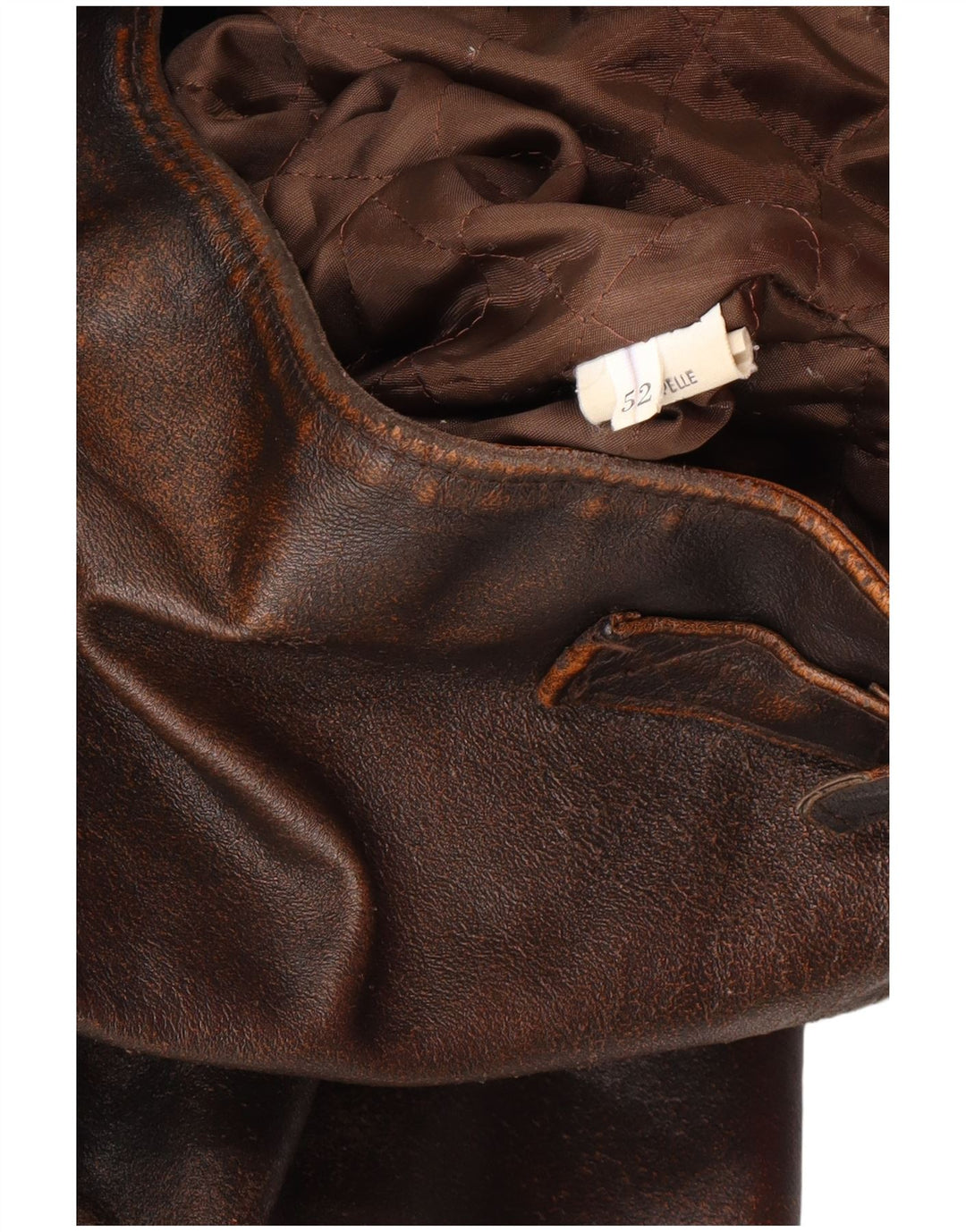 Jachetă din piele pentru bărbați ALAN GORDON IT 52 XL din piele maro