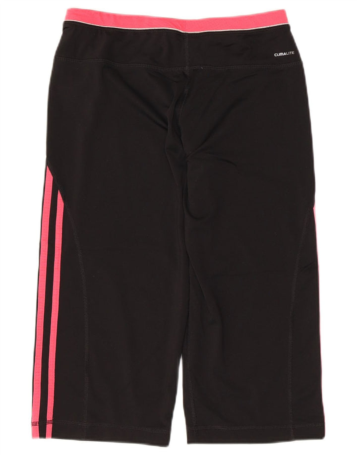 Leggings ADIDAS Climalite Capri pentru femei UK 8/10 Poliester negru mic