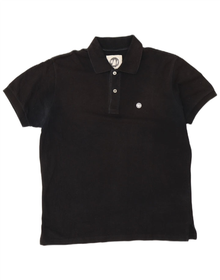 MURPHY & NYE Tricou polo Chicago pentru bărbați, bumbac negru mare