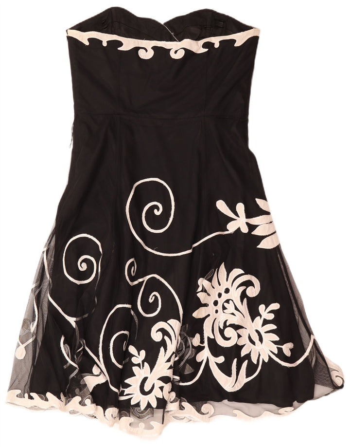 Rochie fără bretele pentru femei Coast UK 16, mare, negru, cu flori din poliester