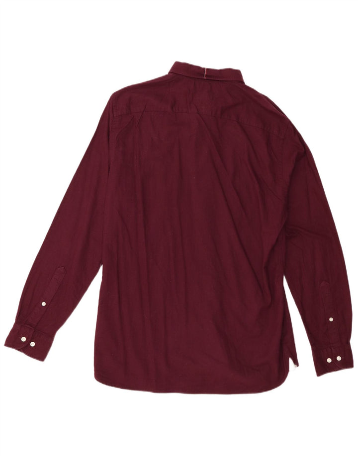 Cămașă pentru bărbați Tommy Hilfiger, cu tăiere obișnuită, din bumbac mediu burgundy