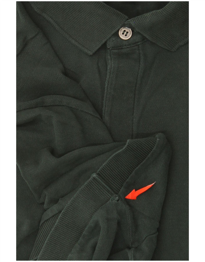 Tricou polo Lacoste pentru bărbați, cu formă regulată, mărimea 4, bumbac verde mediu