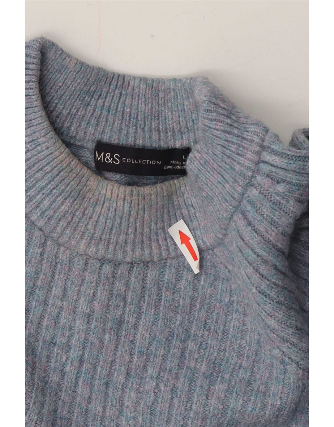 Pulover cu gât țestoasă pentru femei Marks & Spencer UK 14, mare, pete albastru