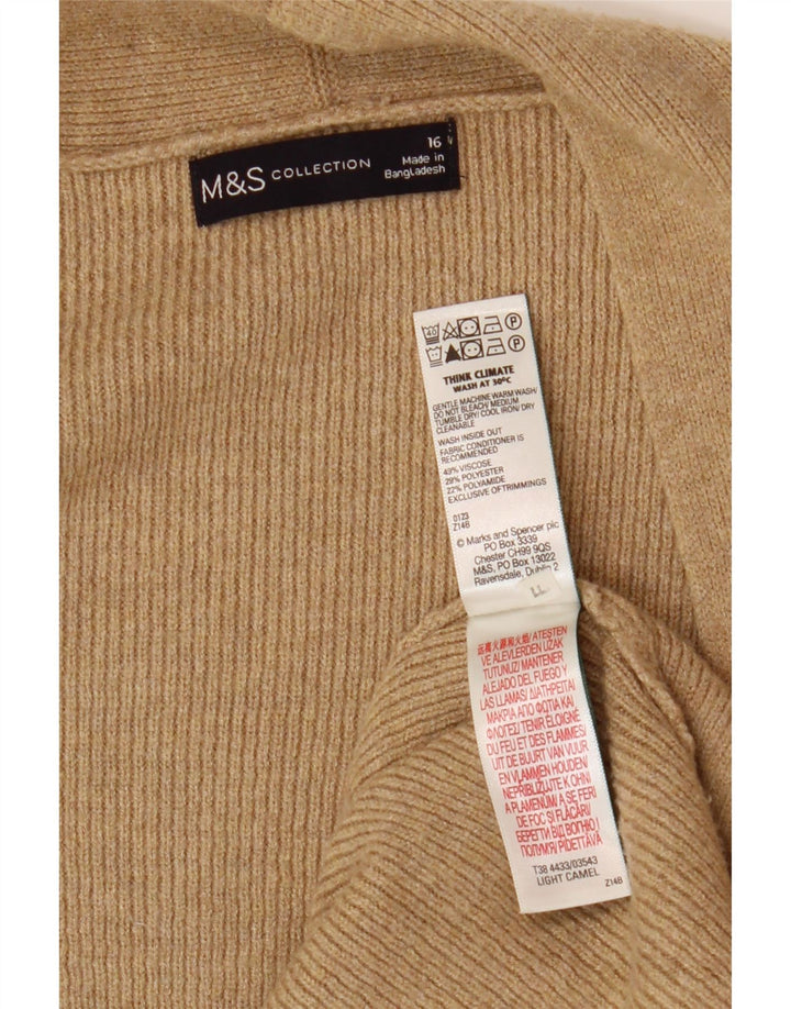 Pulover cardigan deschis pentru femei Marks & Spencer UK 16 mare bej