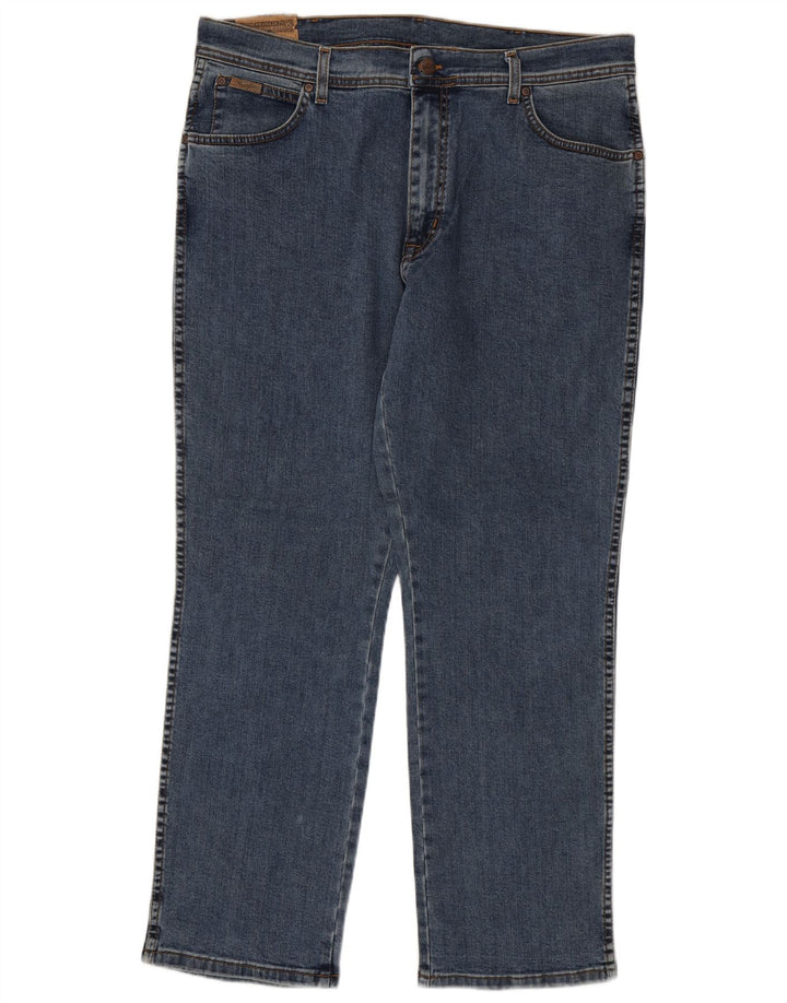 Blugi drepti pentru bărbați Wrangler W38 L30 Bumbac albastru