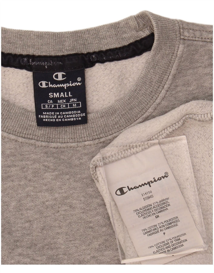CHAMPION Mens Sweatshirt Jumper Small Grey Cotton