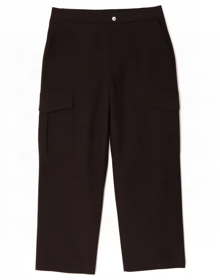 Pantaloni cargo drepti pentru femei Zara L34 L30 Poliester negru