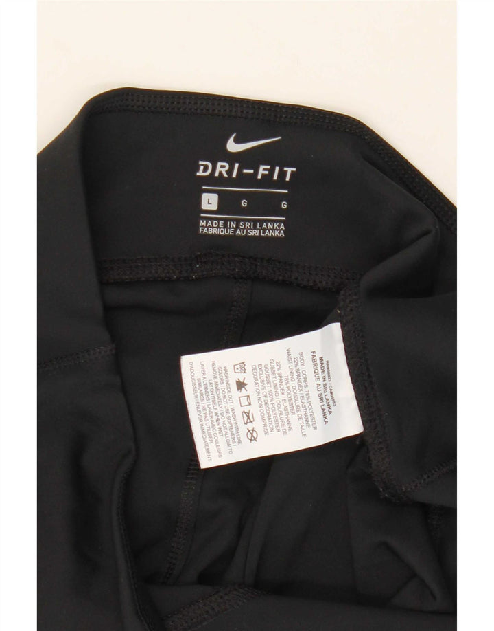 Leggings capri Nike Dri Fit pentru femei UK 16 Poliester negru mare