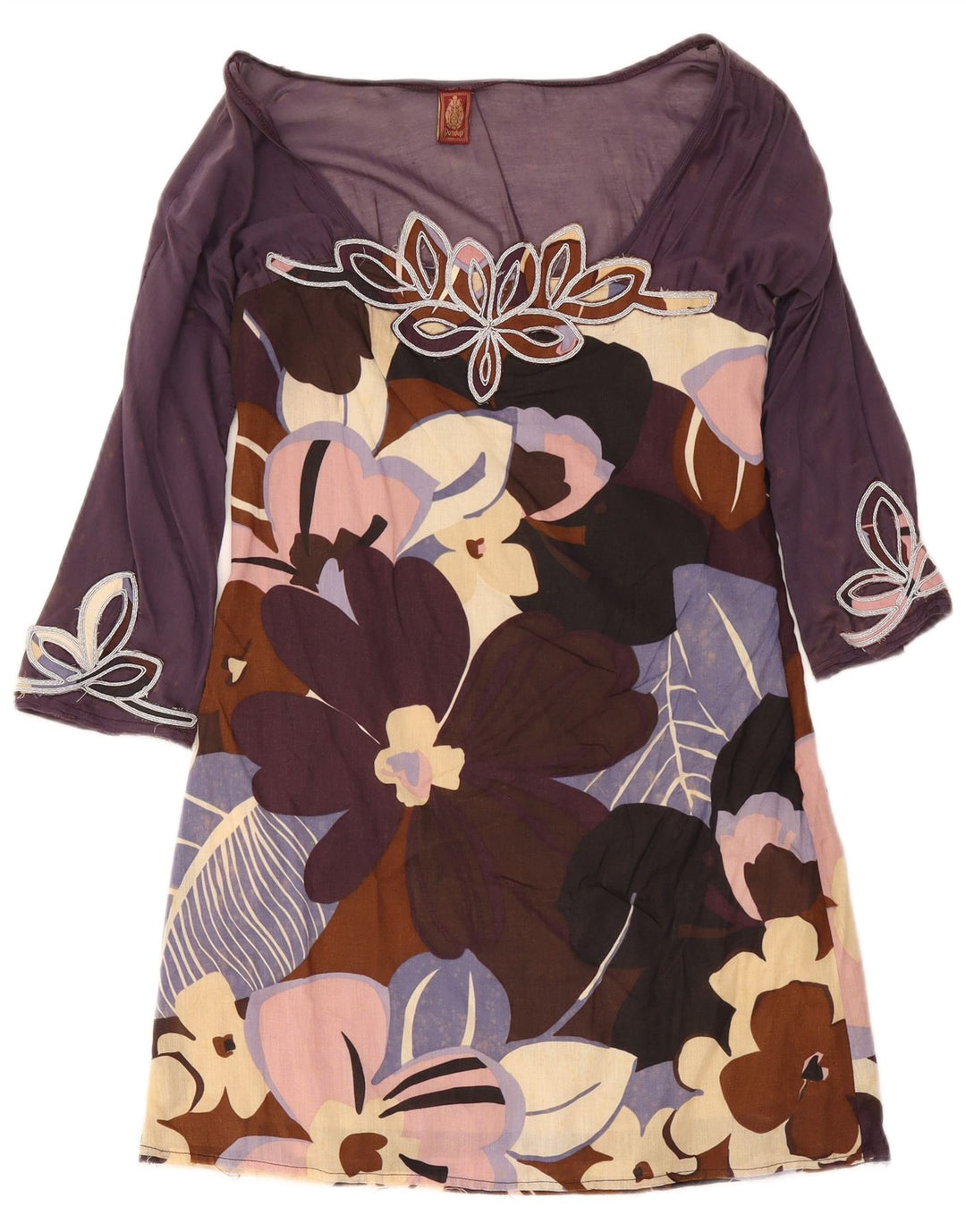 Rochie Dondup pentru femei cu mâneci 3/4 IT 44 Medium Multicolor Floral