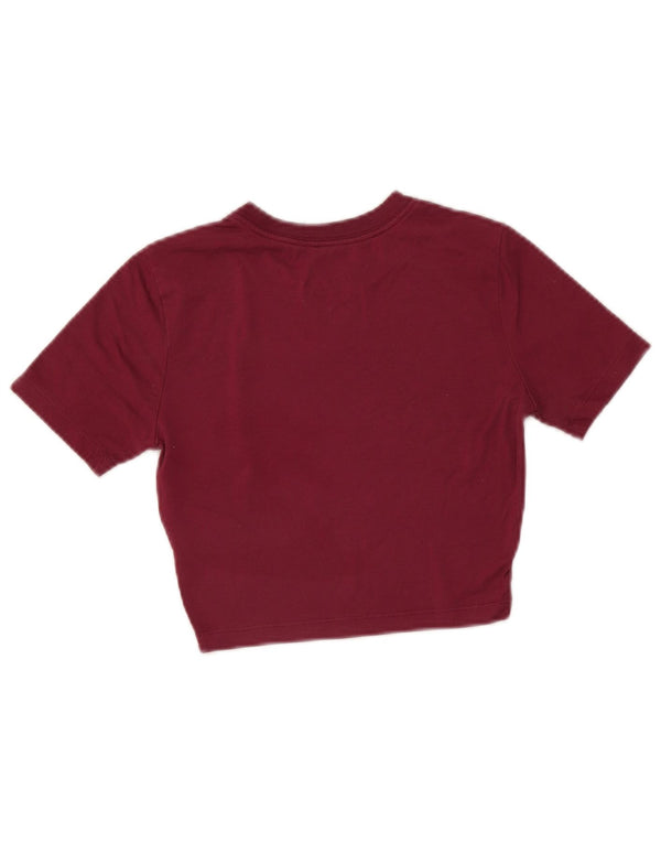Tricou Nike Crop Slim Fit pentru femei UK 6 XS Bordeaux Poliester