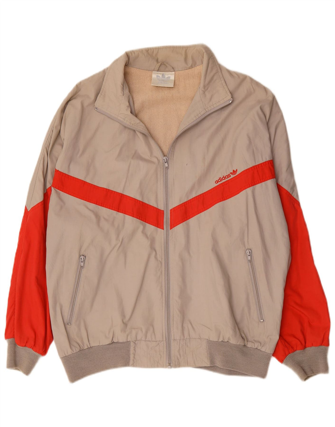Jachetă de trening pentru bărbați Adidas IT 54 XL poliester color-bloc bej
