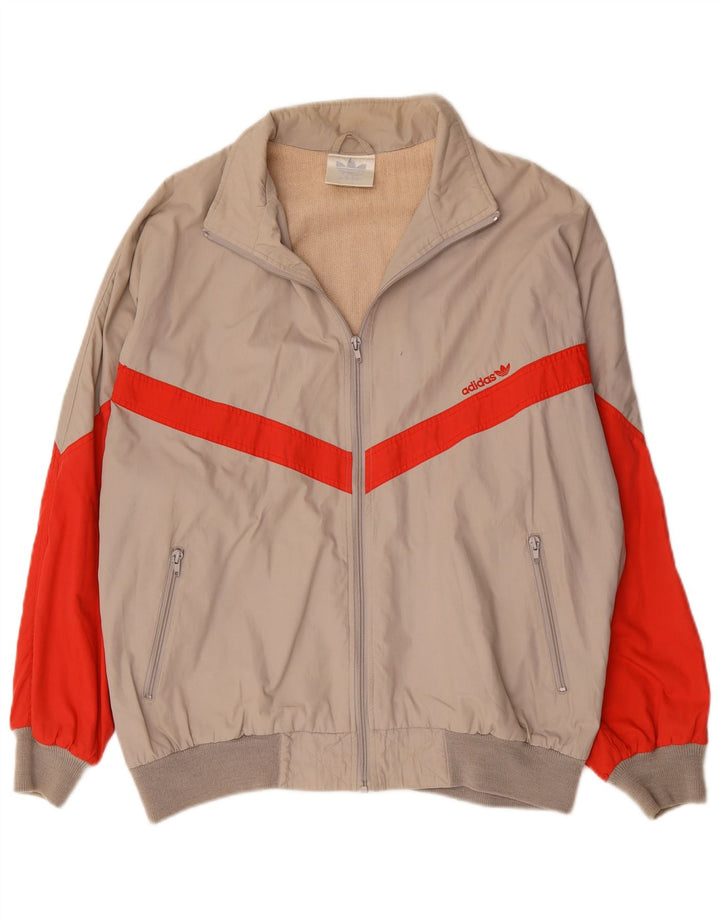 Jachetă de trening pentru bărbați Adidas IT 54 XL poliester color-bloc bej