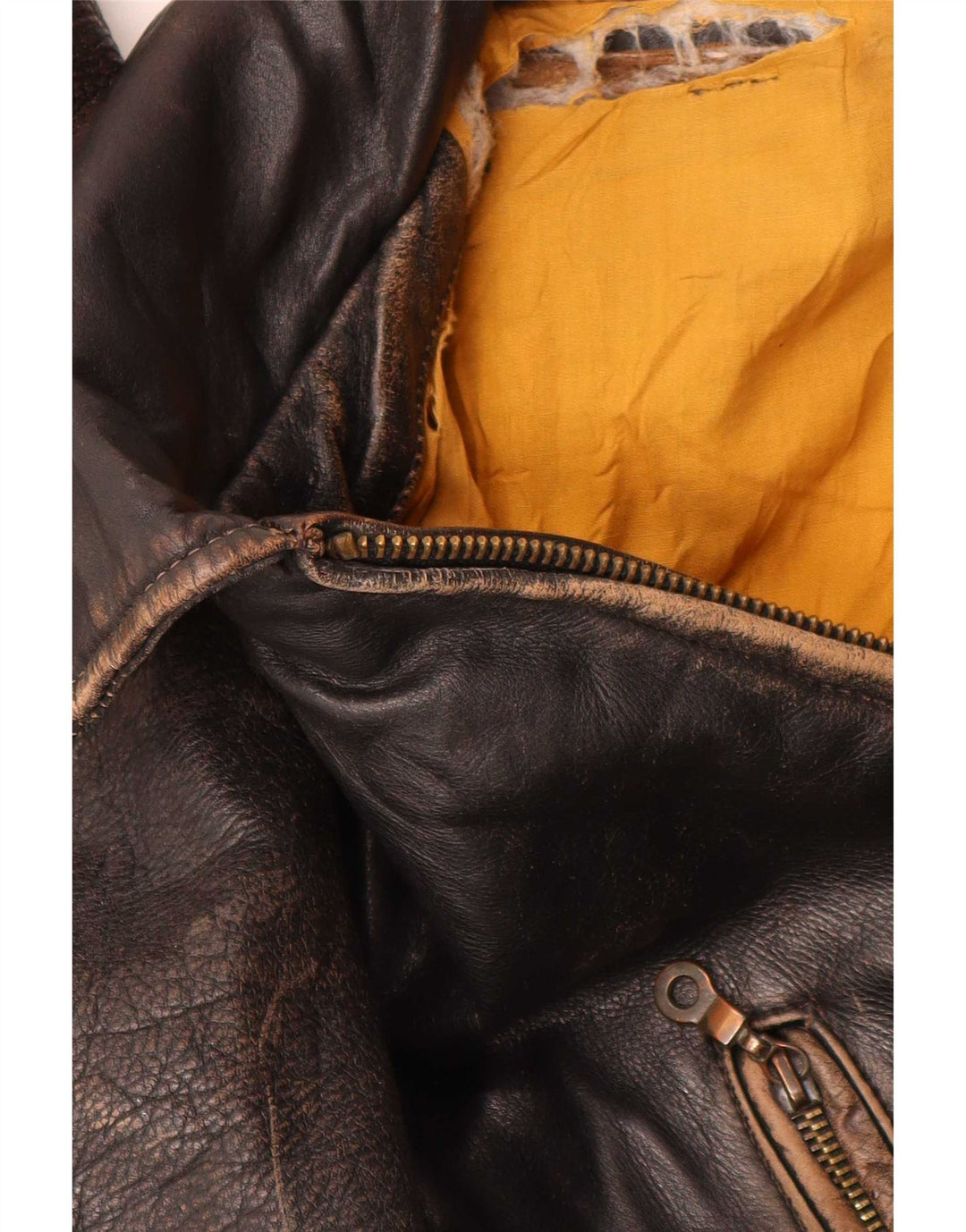 Jachetă de piele vintage pentru bărbați UK 44 2XL maro