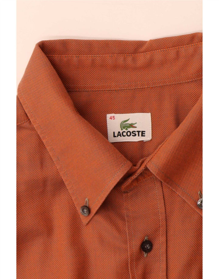 Cămașă bărbați Lacoste Mărimea 45 XL Bumbac portocaliu