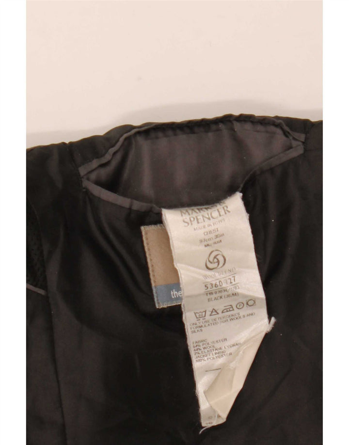 Jachetă Marks & Spencer pentru bărbați, cu 3 nasturi, UK 38, lână neagră medie