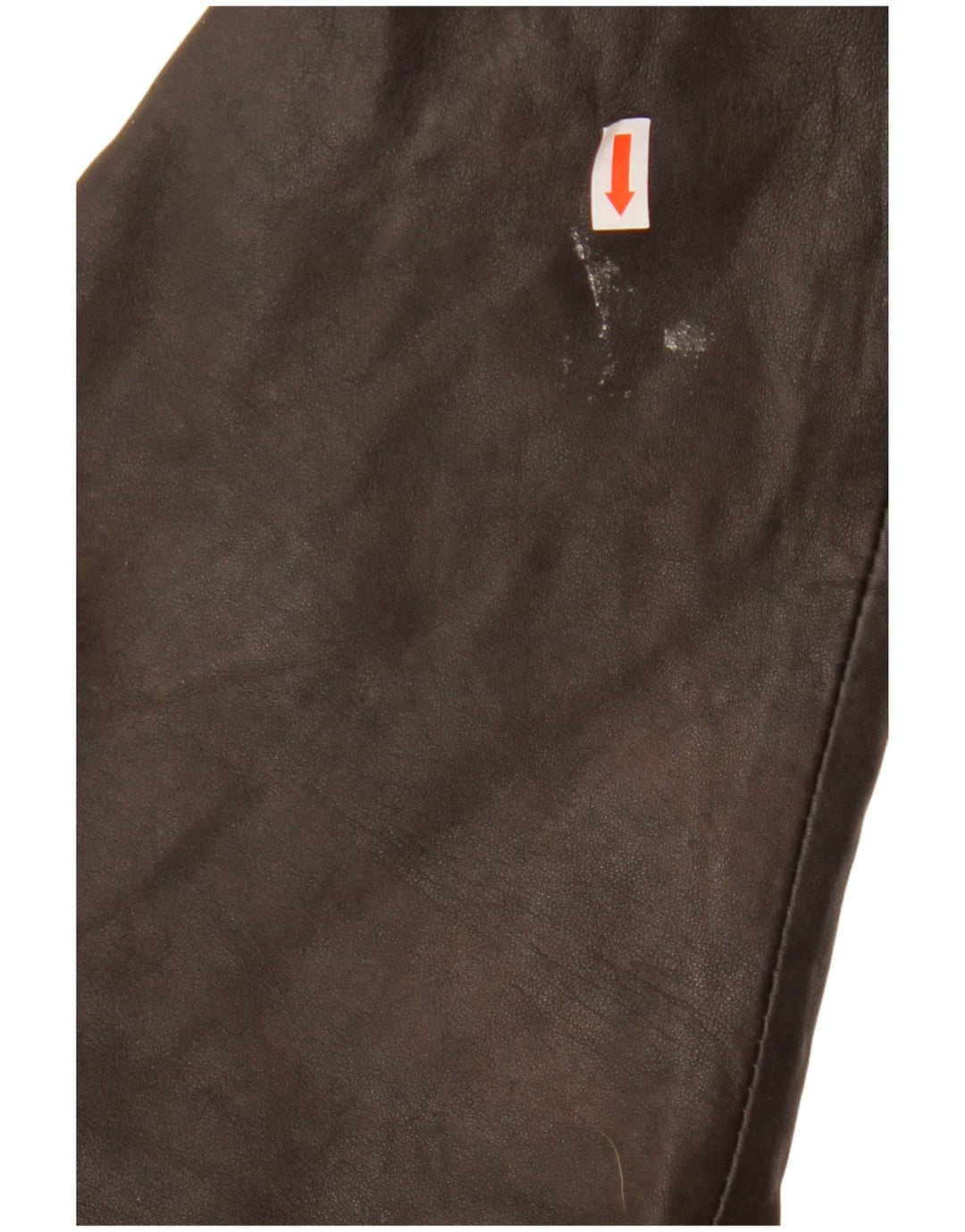 VINTAGE Palton din piele cu glugă pentru femei EU 38 Piele maro medie