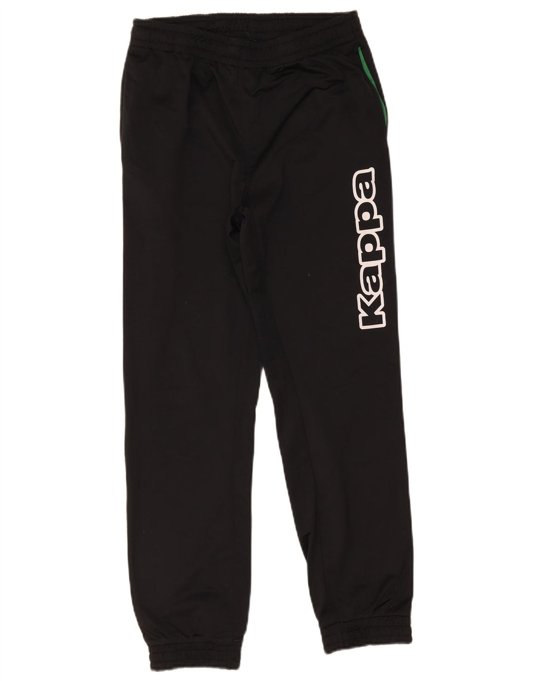 Kappa Băieți Pantaloni Grafic Trening Pantaloni Joggeri 13-14 Ani Poliester Negru