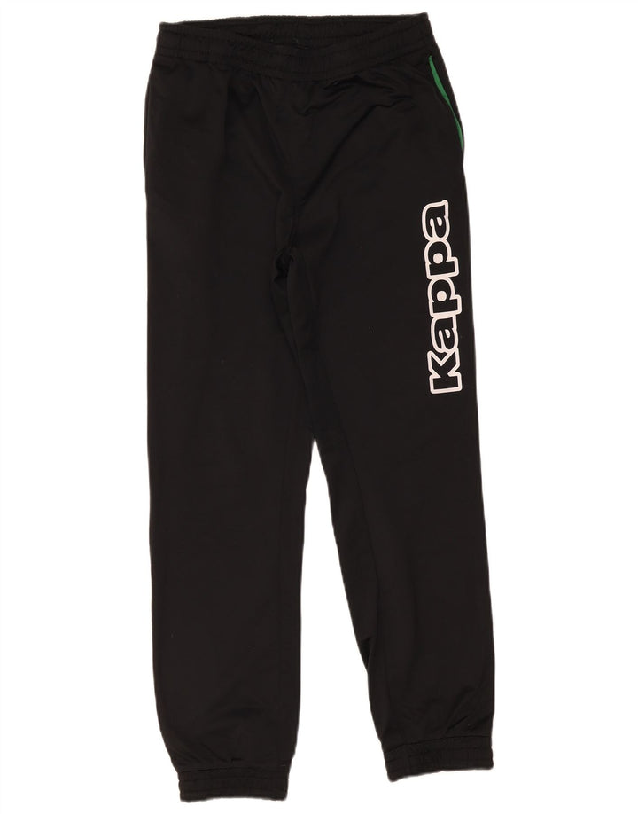 Kappa Băieți Pantaloni Grafic Trening Pantaloni Joggeri 13-14 Ani Poliester Negru