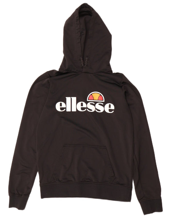Pulover cu glugă cu grafic ELLESSE pentru băieți 13-14 ani, negru