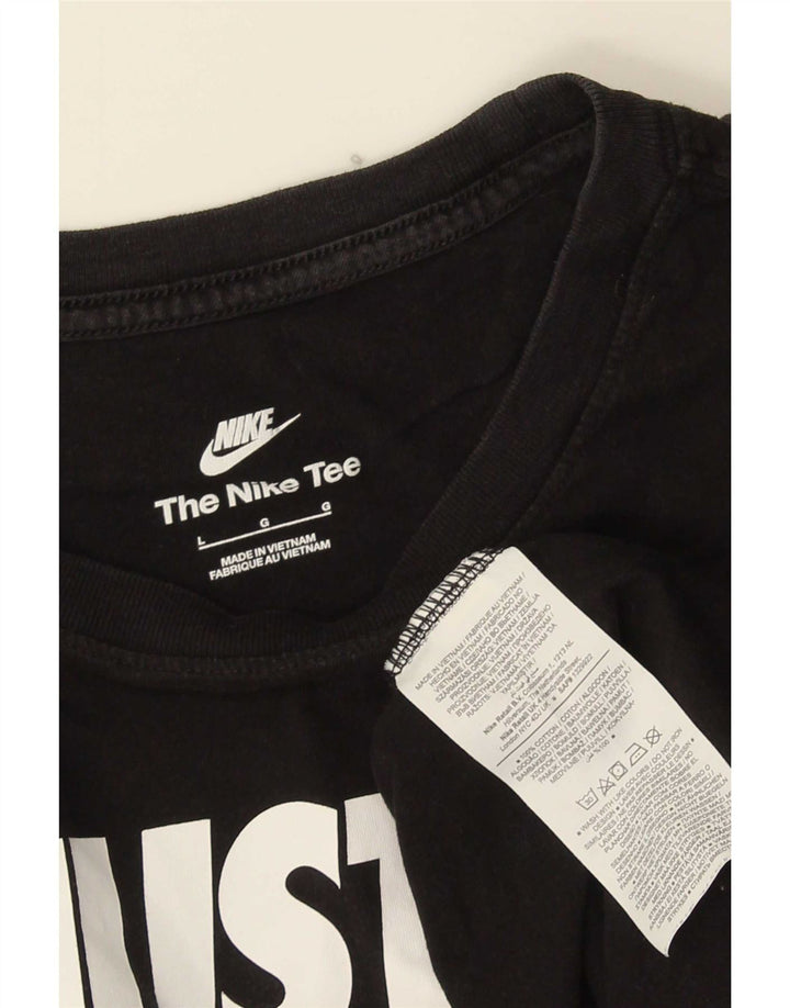 Tricou grafic Nike pentru bărbați Top mare din bumbac negru