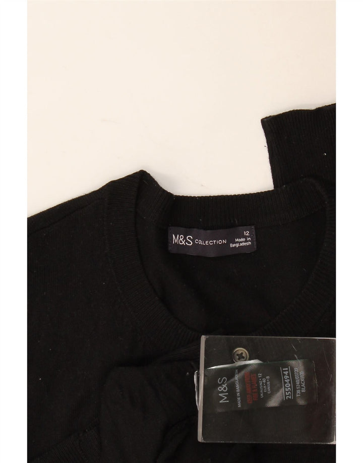 Pulover cardigan pentru femei Marks & Spencer UK 12 Medium Black Viscose