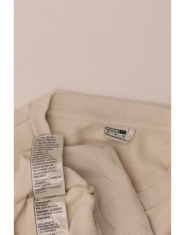 Pulover Puma pentru damă, UK 14, bumbac alb mediu